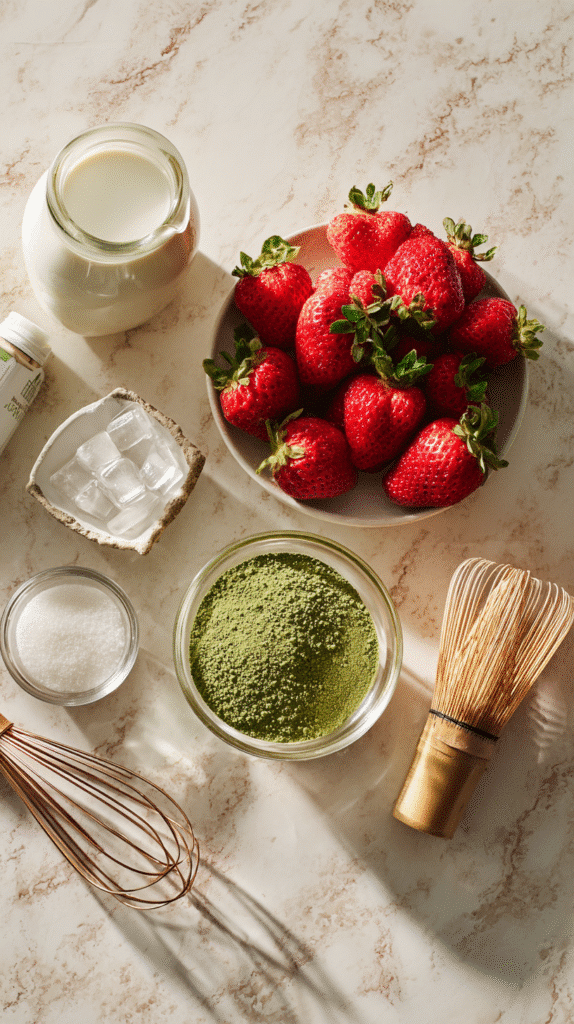 strawberry matcha latte ingredients