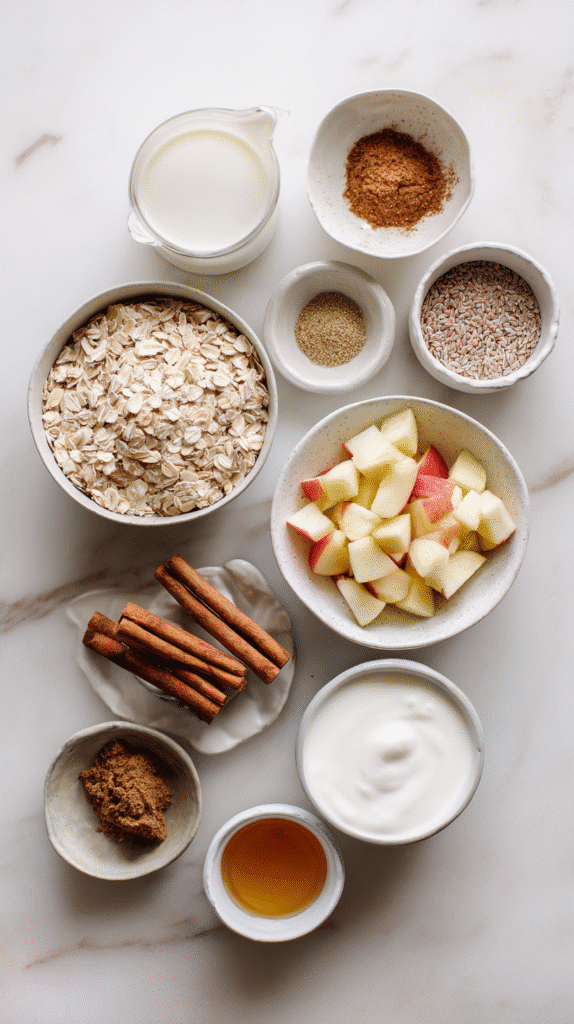 Apple Cinnamon Overnight Oats ingredients