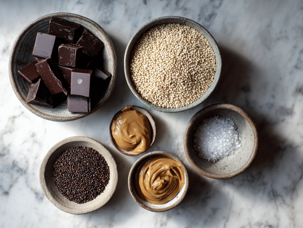ingredients for quinoa chocolate crisps