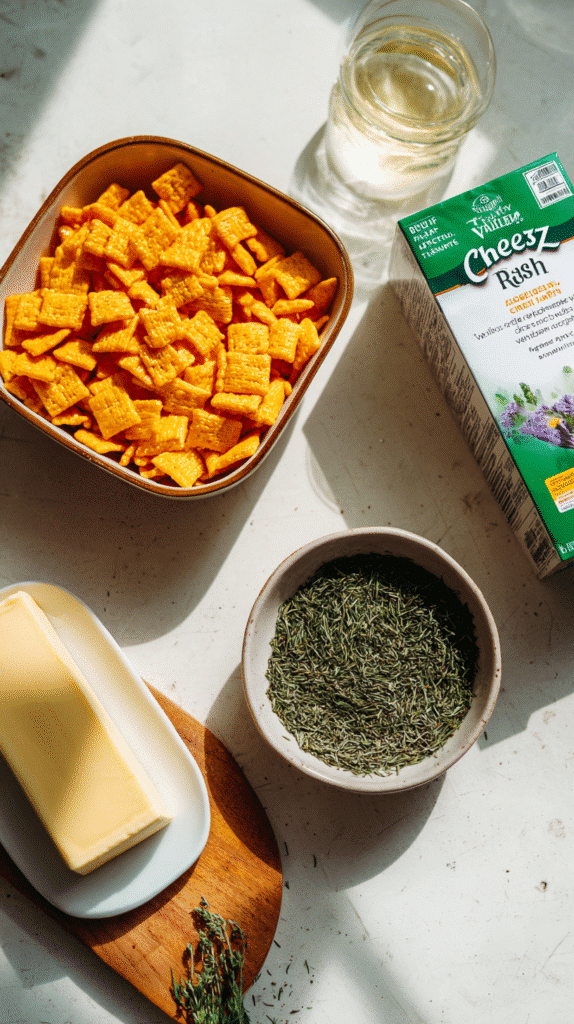Ingredients for Dilly Ranch Cheez Its