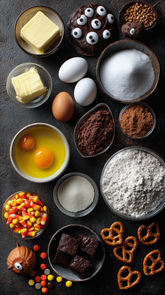 Halloween Monster Mash Brownies ingredients