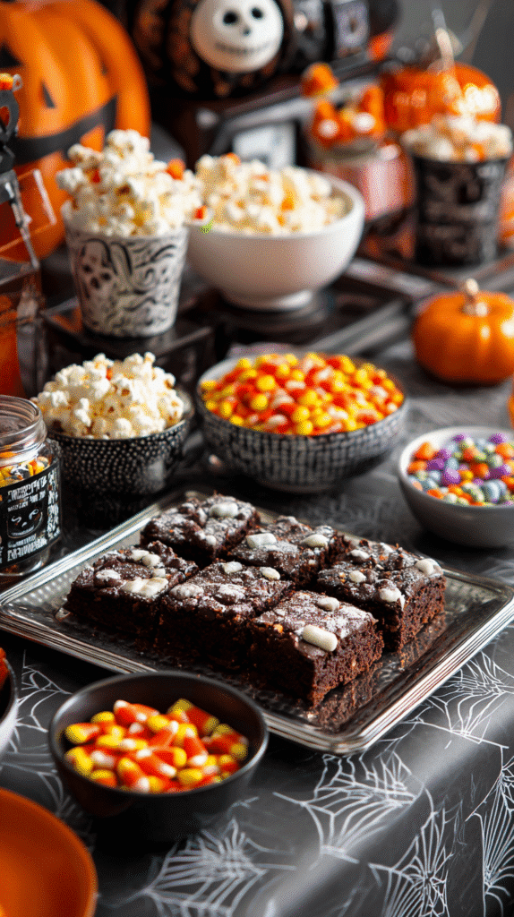 Serving Monster Mash Brownies for Halloween