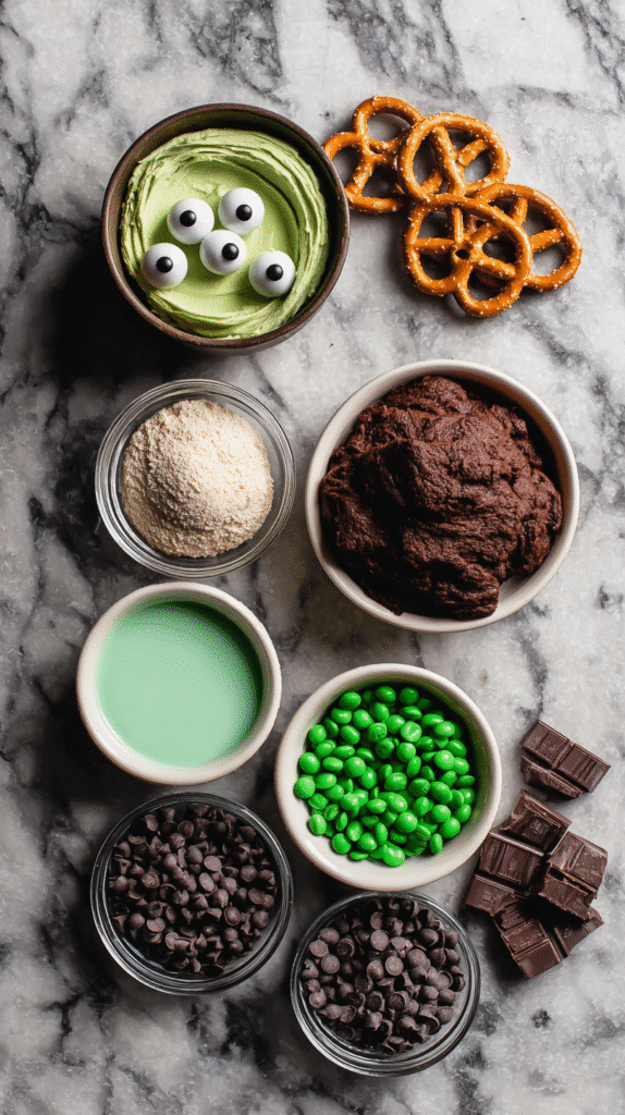 Frankenstein Brownies ingredients