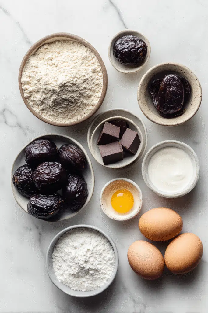 Ingredients for Chocolate Chip Prune Cookies