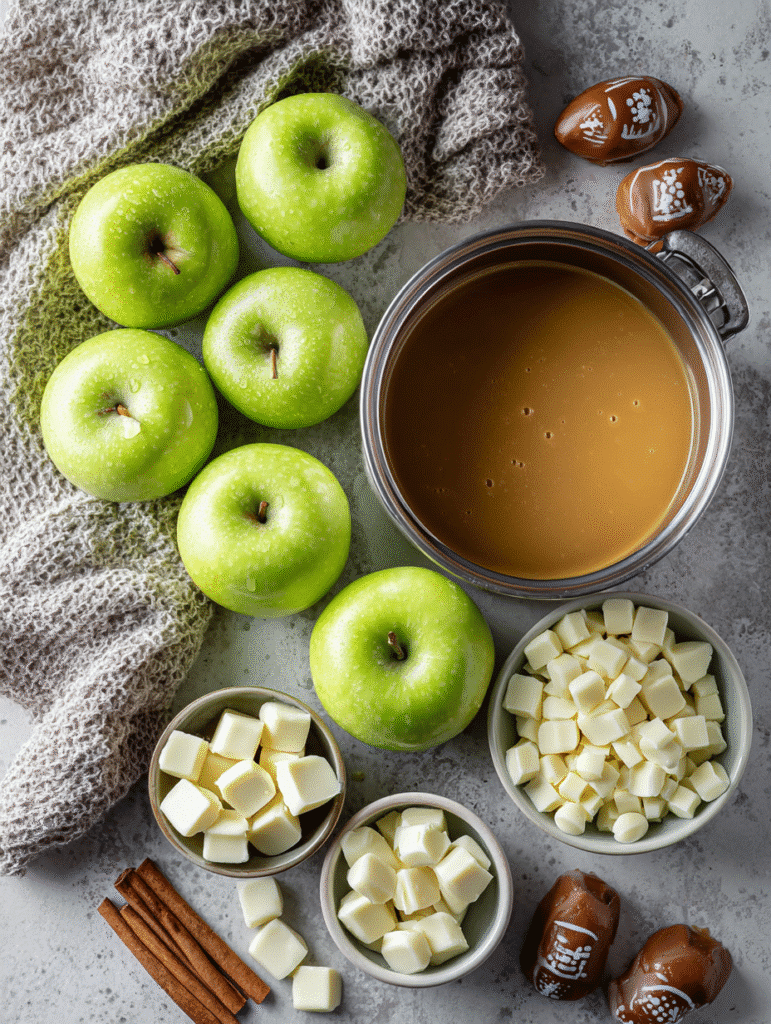  Ingredients for Football Gameday Caramel Apple 4-Pack