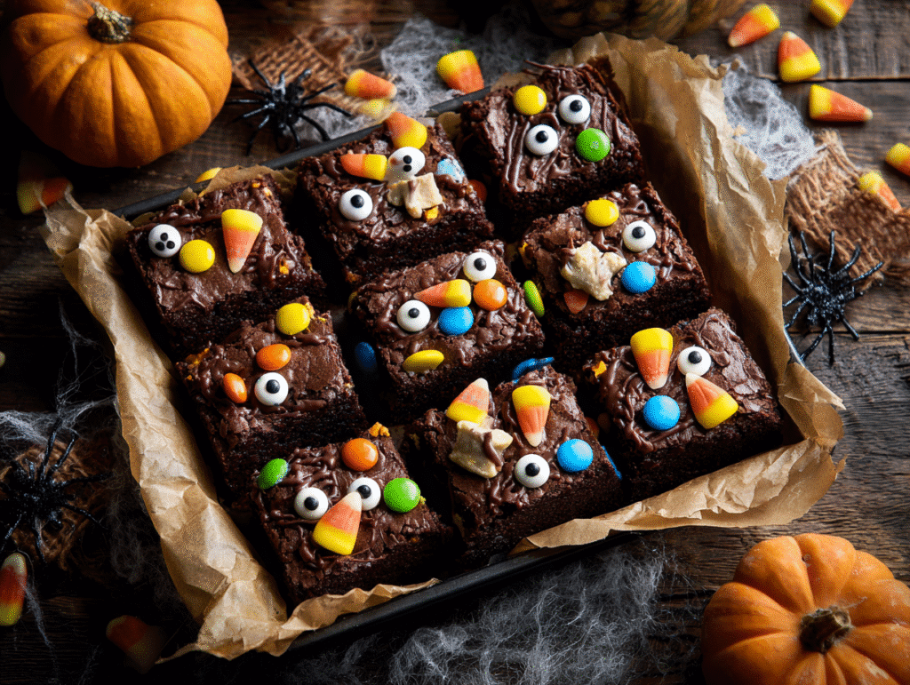 Halloween Monster Mash Brownies spooky tray