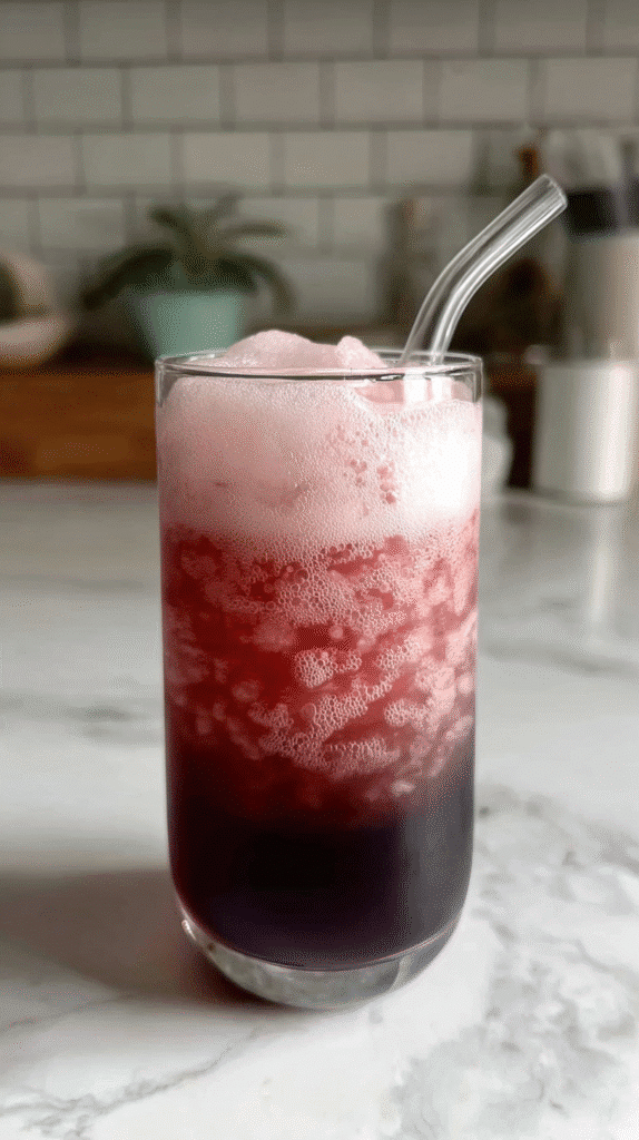 Served Sleepy Girl Mocktail with cherries and ice