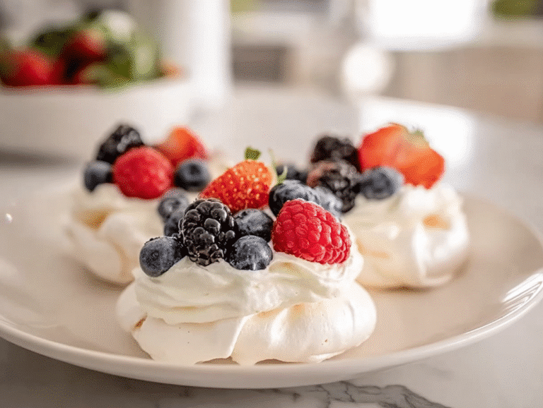 pavlova cookies in Scandinavian kitchen