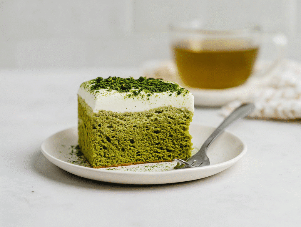 Matcha cake recipe with mascarpone frosting