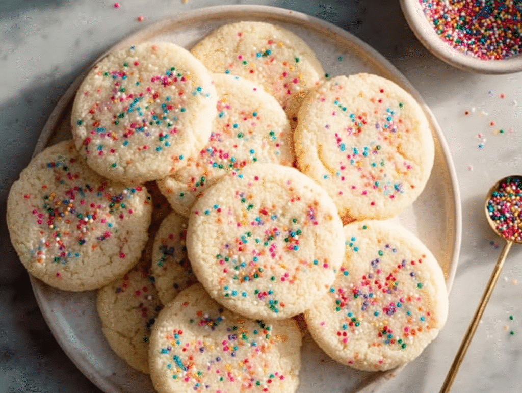 3-ingredient sugar cookies freshly baked
