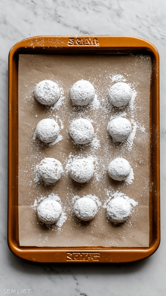 Rolling Double Chocolate Crinkle Cookie Dough in Sugar