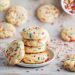Funfetti cake mix cookies with rainbow sprinkles