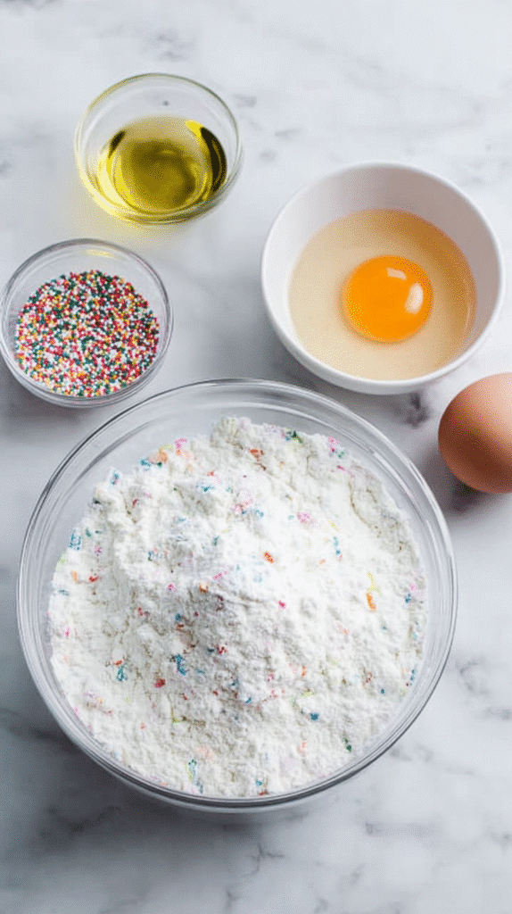 Funfetti cake mix cookie ingredients