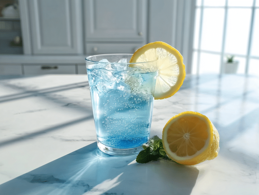 Blue salt trick recipe refreshing hydration drink