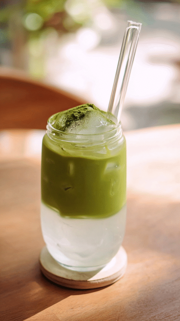 Served Matcha Cloud Drink