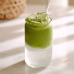 Matcha Cloud Drink in Tall Glass
