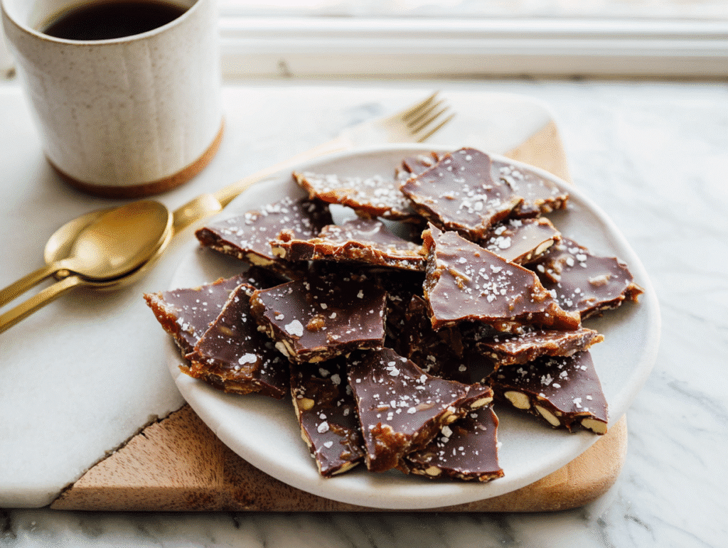 date bark recipe with peanut butter and chocolate