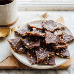 date bark recipe with peanut butter and chocolate