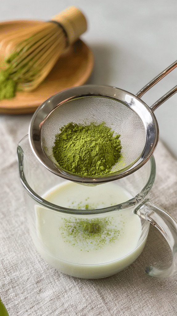 Sifting Matcha for Matcha Cloud