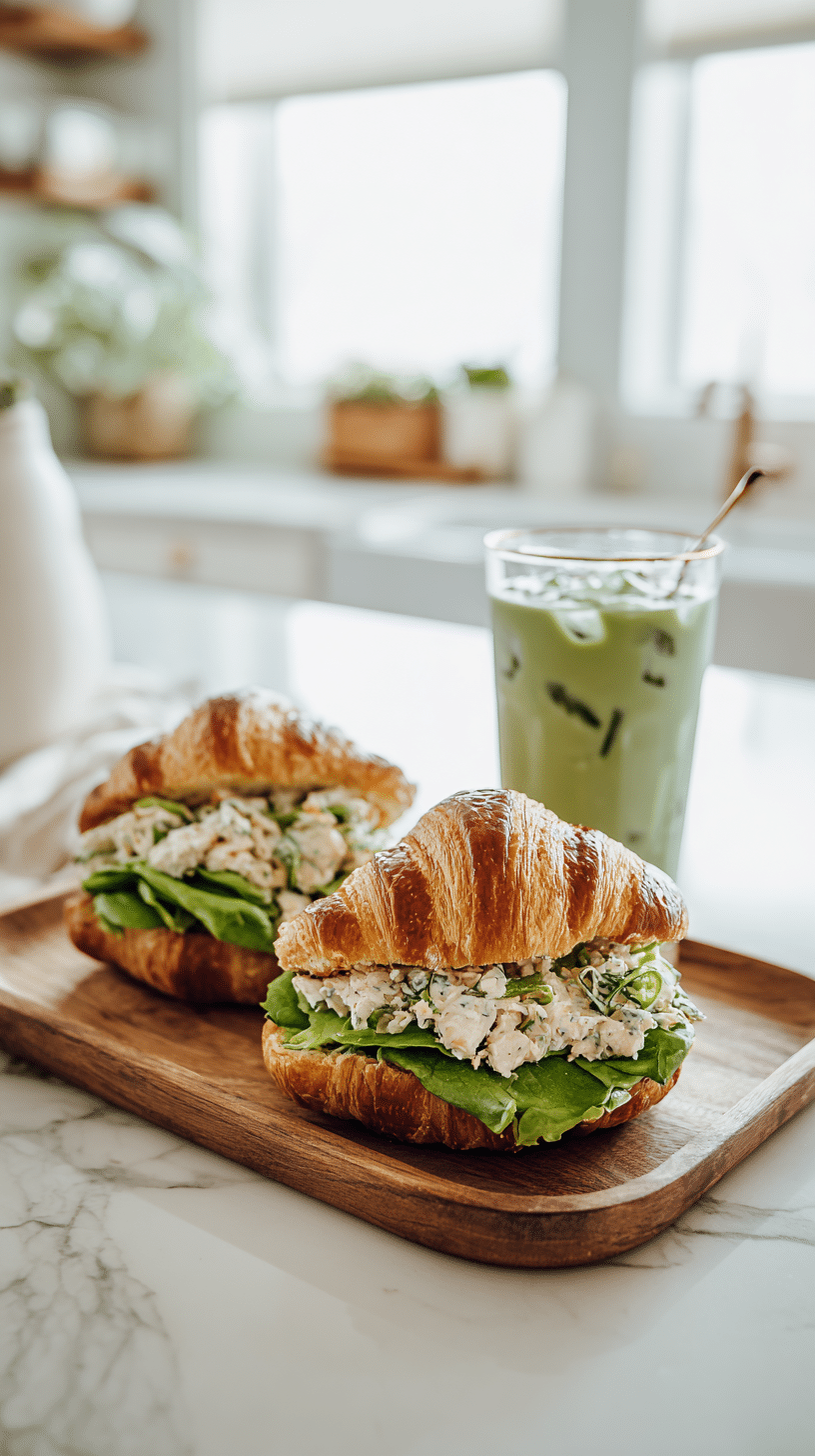 Cranberry pecan chicken salad sandwich and lettuce wrap