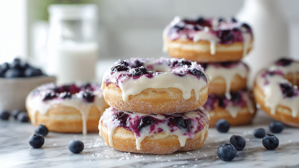 Blueberry Cake Donuts