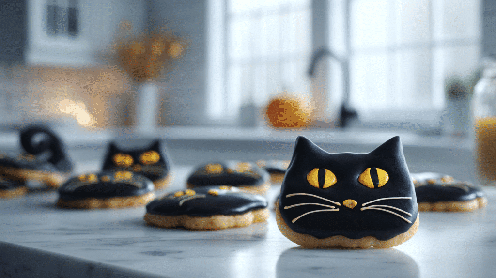 Cookie halloween cat