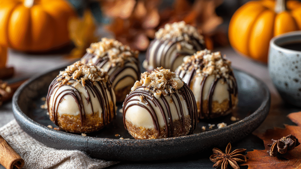 Pumpkin Cheesecake Truffles hero shot