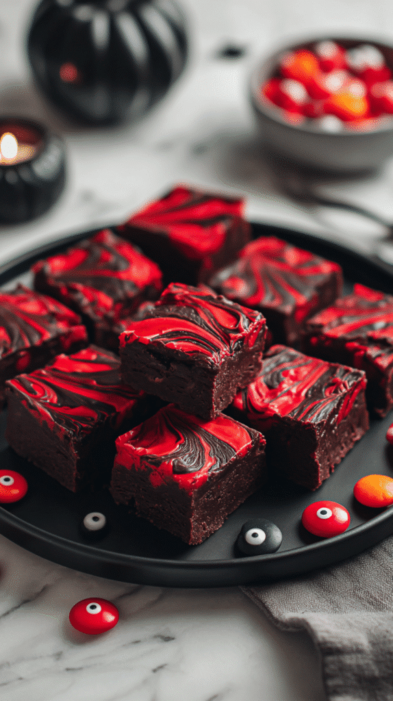 Serving Vampire Fudge for Halloween