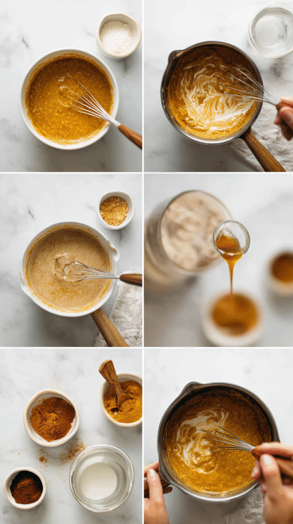 Pumpkin Cheesecake Overnight Oats: step 2 technique in action