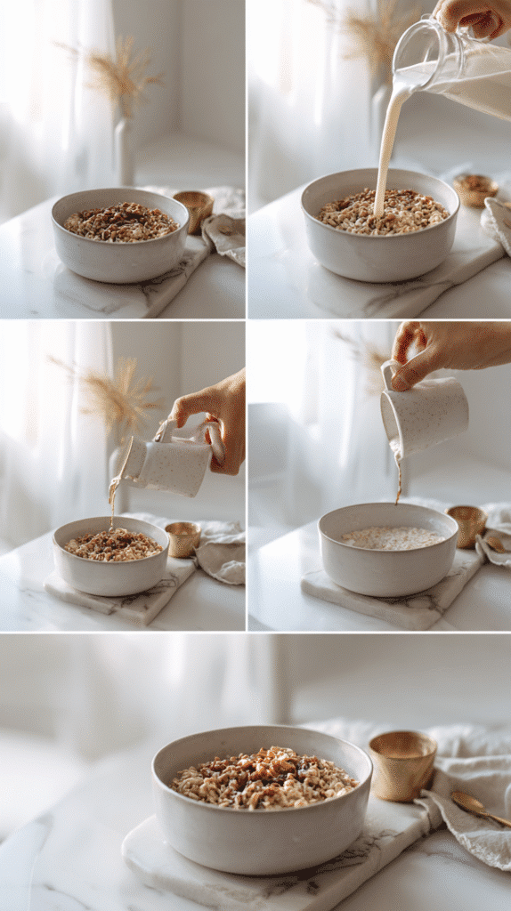 High Protein Overnight Oats for Breakfast step 3 instructional process shot