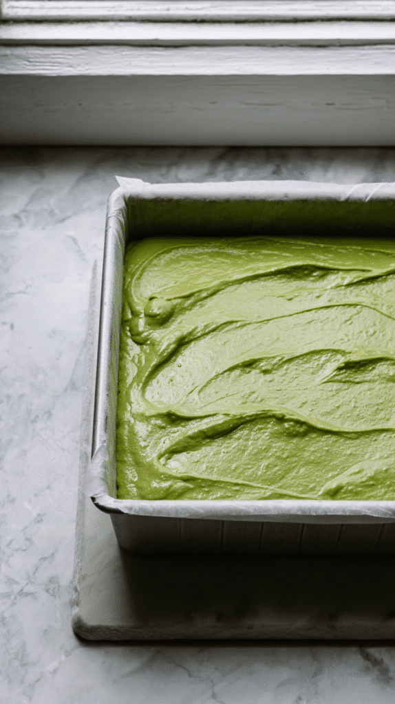 matcha brownie recipe batter