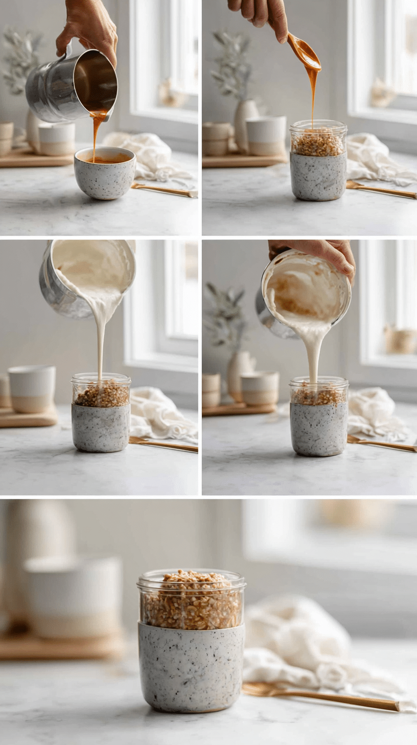 Brown Sugar Overnight Oats step 2 instructional process shot