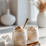 Chai Spiced Overnight Oats recipe card with complete instructions