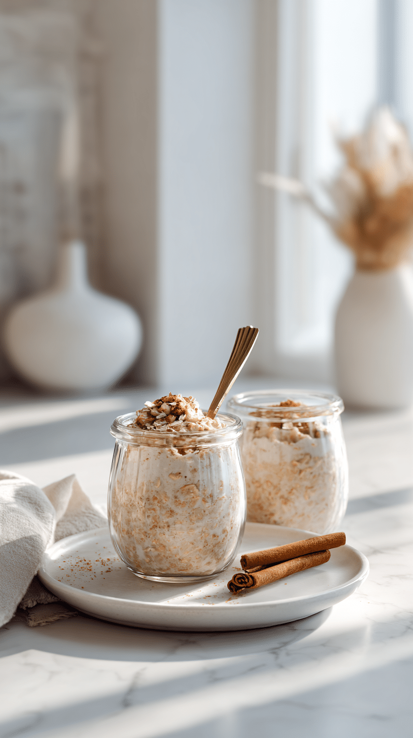 Chai Spiced Overnight Oats recipe card with complete instructions