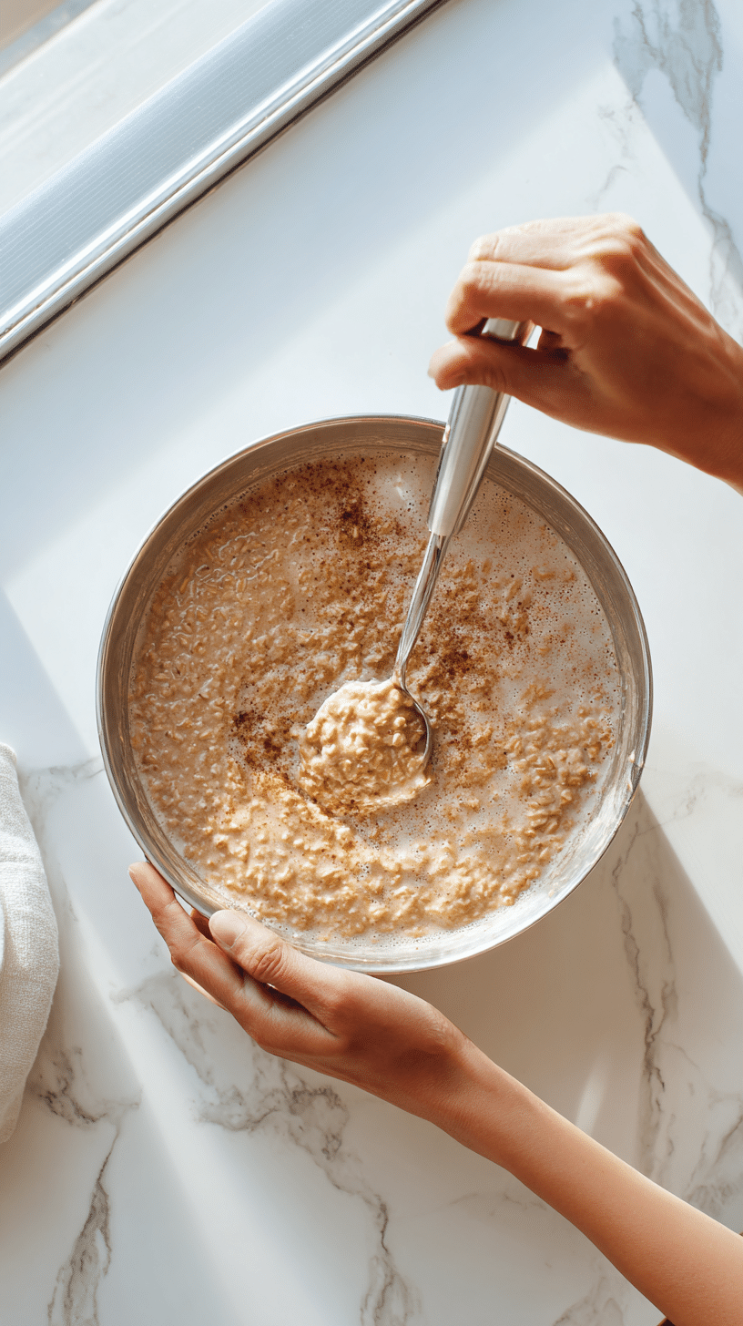 Chai Spiced Overnight Oats step 1 instructional process shot