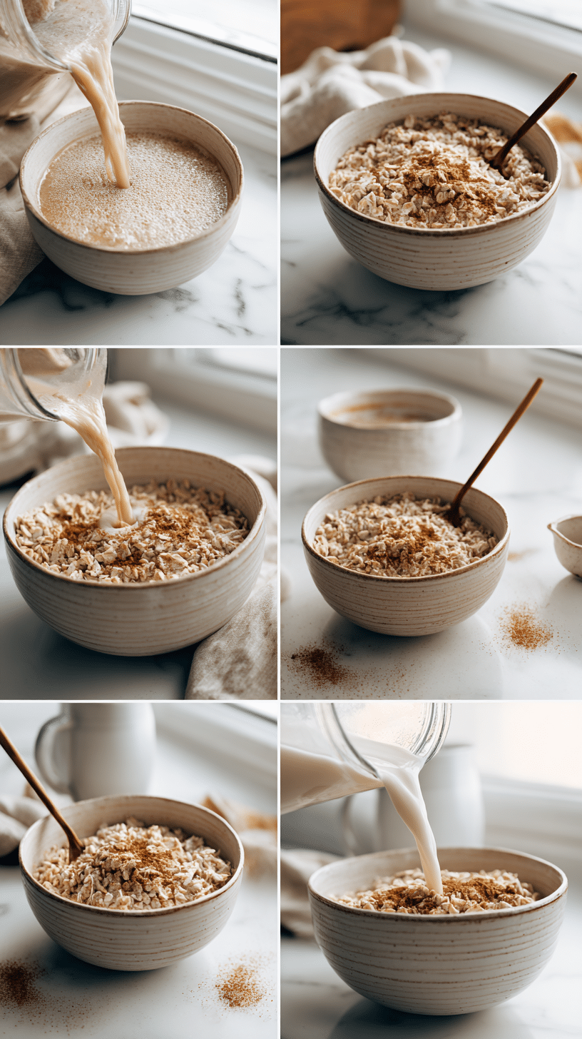 Chai Spiced Overnight Oats step 3 instructional process shot