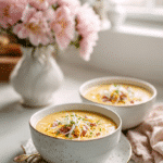 Cheesy Ham Chowde recipe card with complete instructions