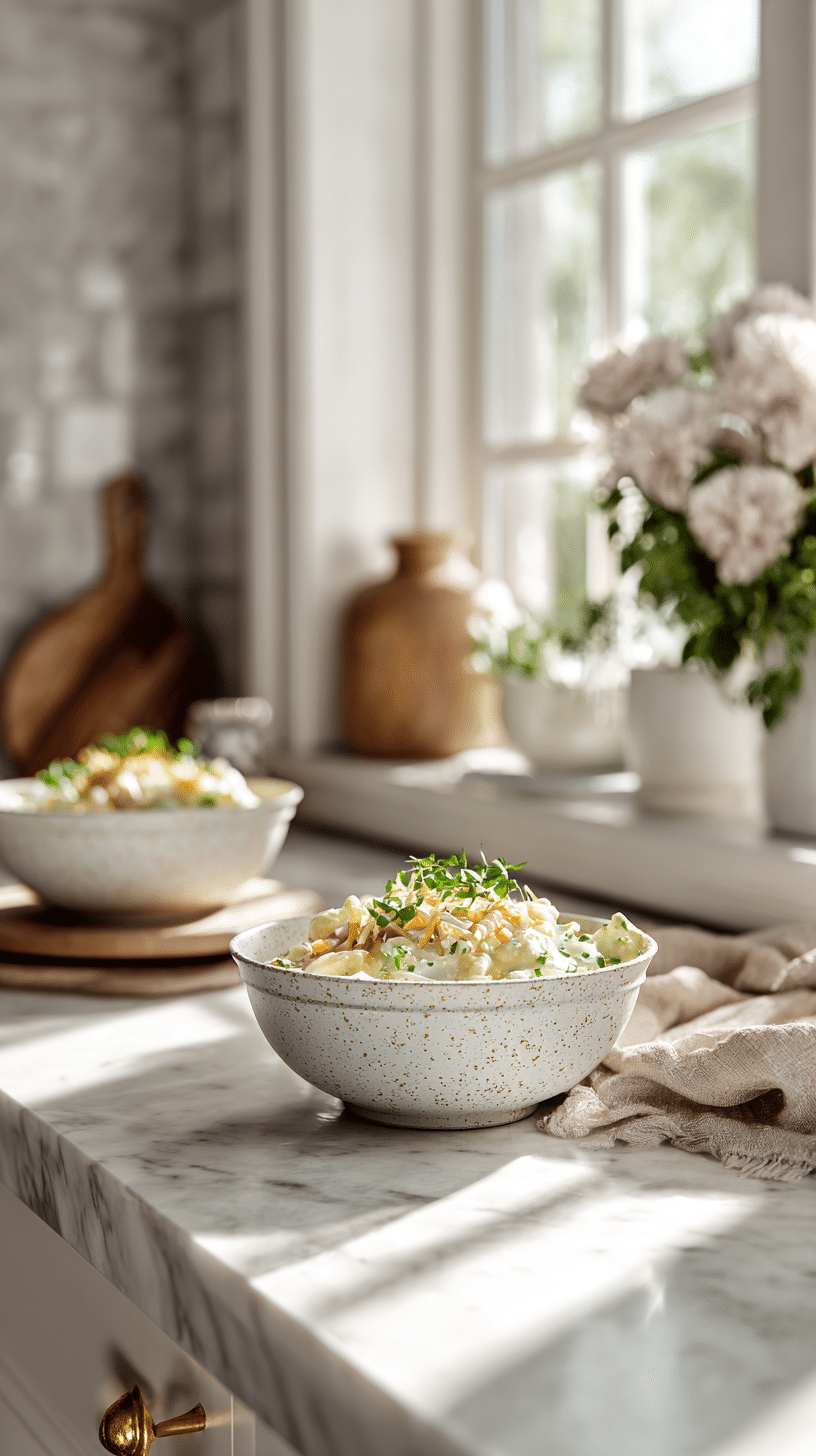 Cheesy Ham Chowde being served on beautiful dinnerware