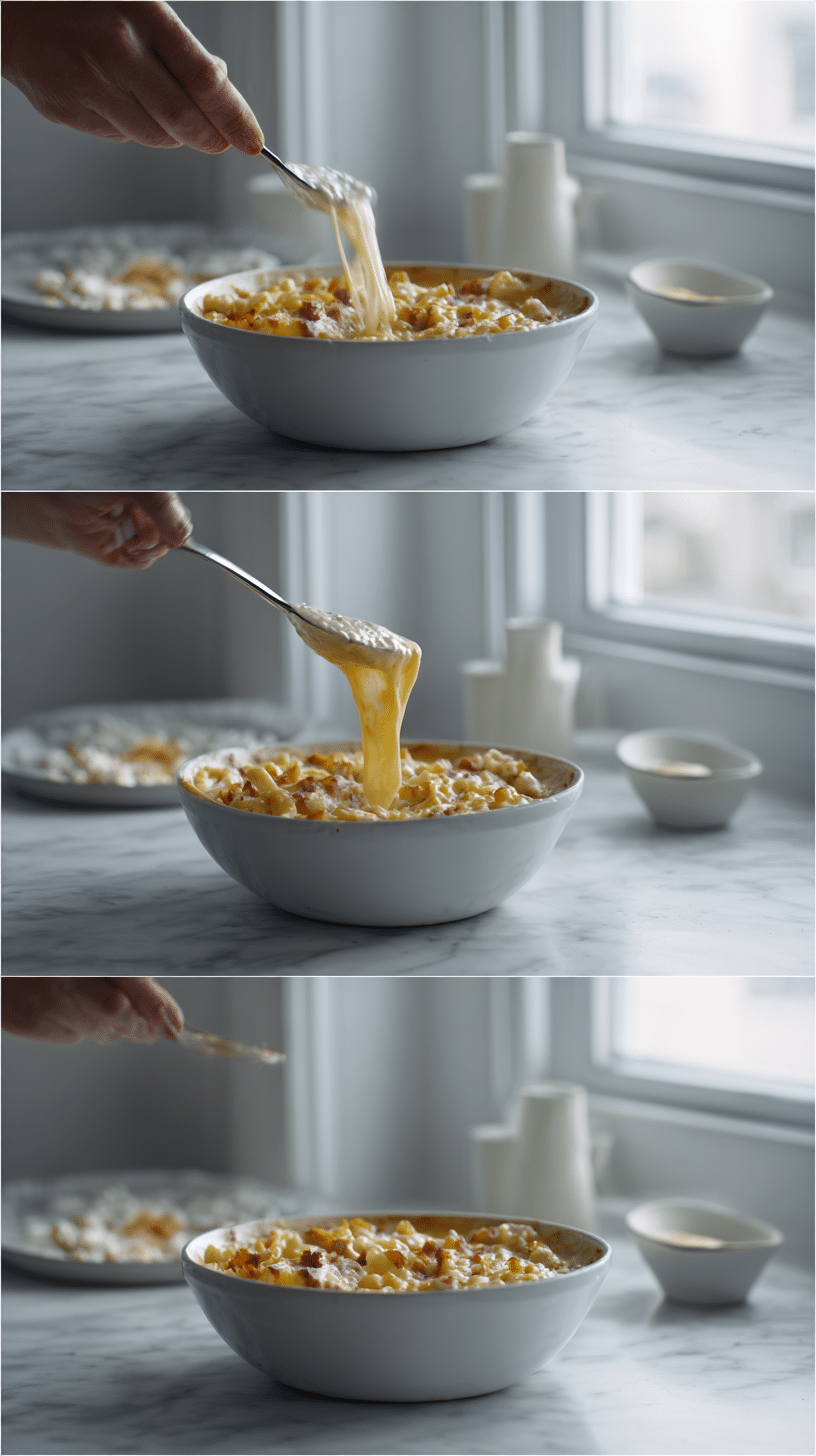 Cheesy Ham Chowde step 3 instructional process shot