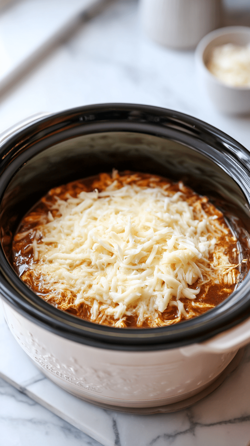 Chicken Enchilada Crock Pot Meal step 3 instructional process shot