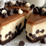 Chocolate chip cheesecake bars hero shot