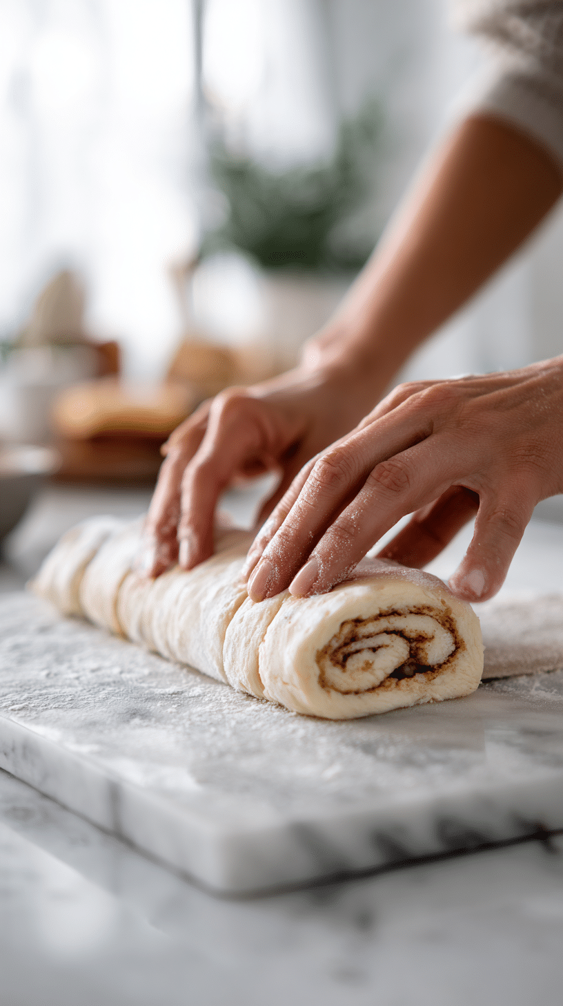 Step 1: Unrolling cinnamon roll dough for Cinnamon pumpkin roll muffins