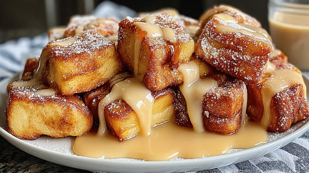 Cinnamon Roll French Toast Bites hero shot