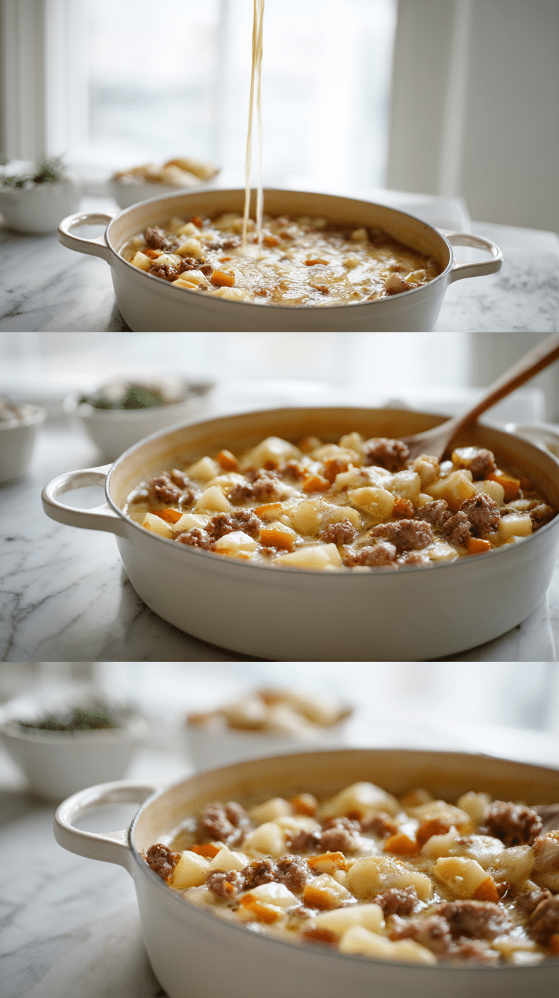 Cozy Italian Sausage and Potato Soup step 3 instructional process shot