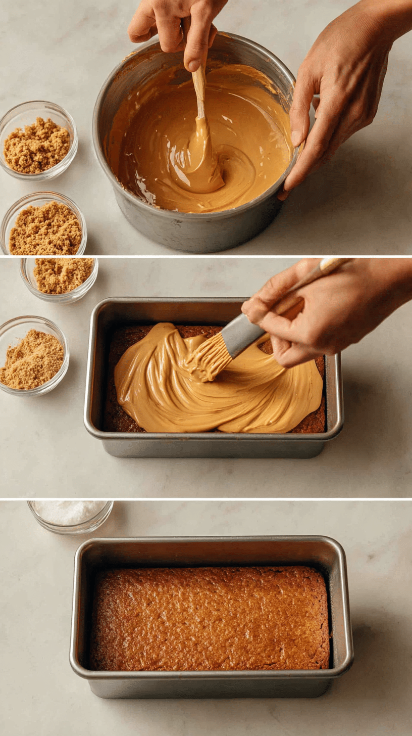 Preparing Dessert Bars Made with Biscoff Spread step by step cooking process