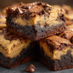 Fudgy Chewy Brookies hero shot showcasing the perfect blend of brownie and cookie textures