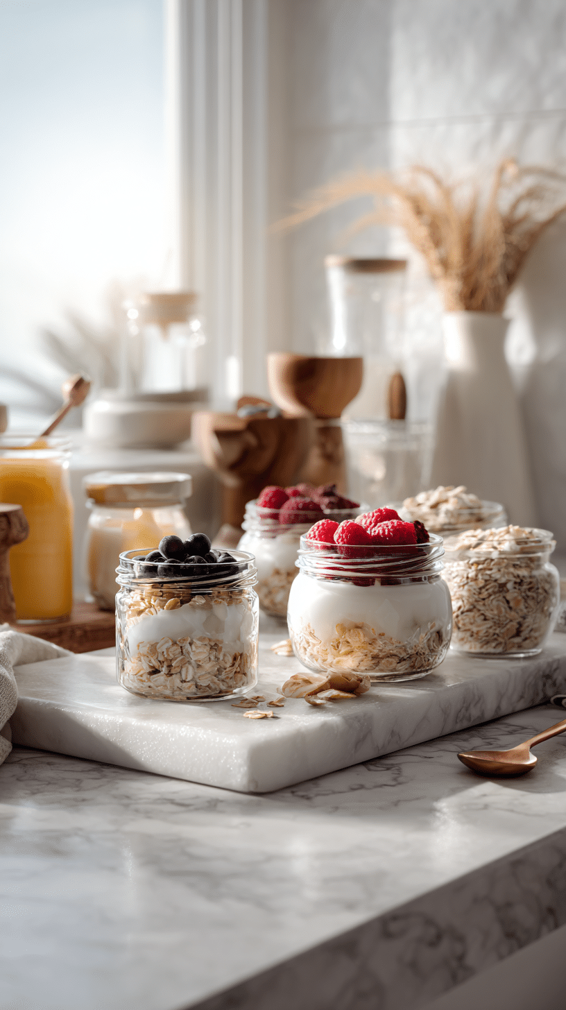 High Protein Overnight Oats for Breakfast recipe card with complete instructions