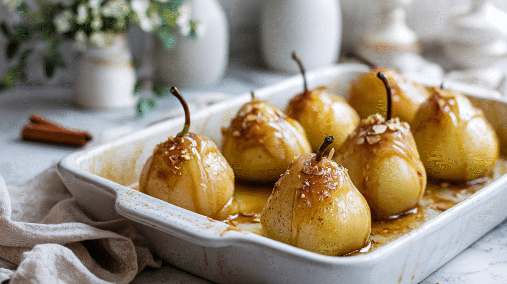 cinnamon Maple Baked Pears
