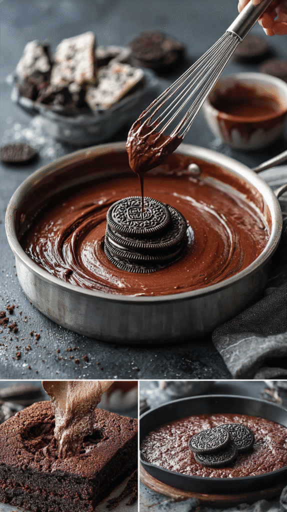 Preparing Mouthwatering Slutty Brownies step by step cooking process