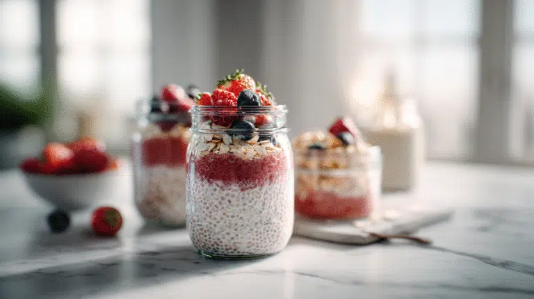 Overnight Oats Rezepte finished dish on elegant plate